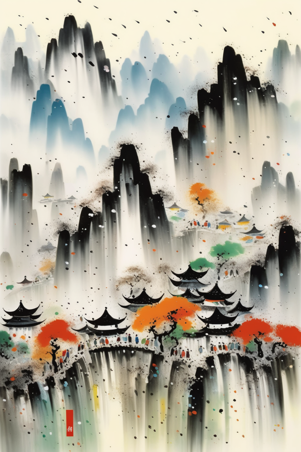 01196-1777774820-_lora_Wu Guanzhong Style_1_Wu Guanzhong Style - A beautiful painting by Wu Guanzhong, Traditional Chinese colorful Ink Painting.png